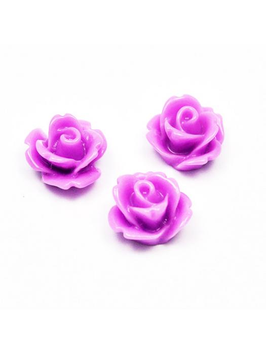 Flower light red 10 mm cabochon