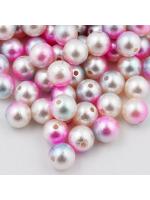 Koraliki akrylowe perła 10 mm różowe 10 szt.