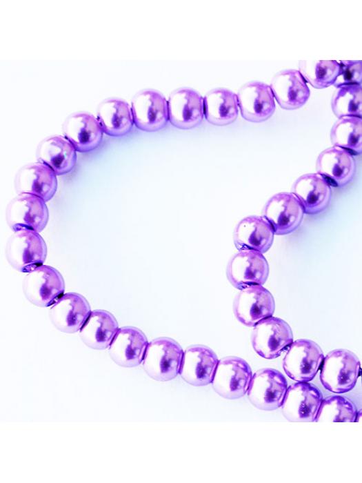 Koraliki perła fioletowa 4 mm 10szt.