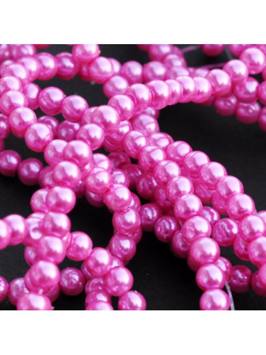 Koraliki perła różowa 3 mm 10szt.