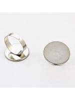 Baza pierścionka okrągła srebrna  20 mm